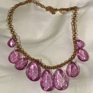 WOMENS PURPLE STATEMENT NECKLACE